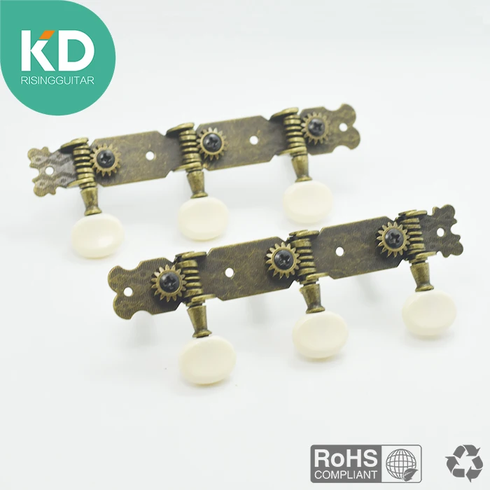 2 шт. в комплекте колышки для классической гитары под античную бронзу овальные