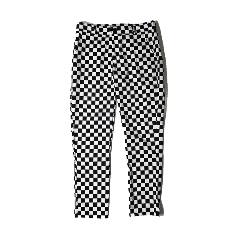 

Custom Made Men Black White Plaid Casual Suit Jacket Male Fashion Hip Hop Streetwear Loose Blazer Suit Coat Stage Costumes