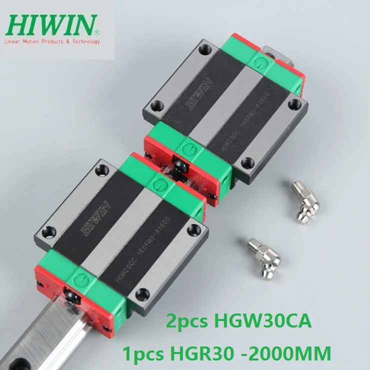 

1pcs 100% original Hiwin linear guide rail HGR30 -L 2000mm + 2pcs HGW30CA HGW30CC flange carriage block for cnc router