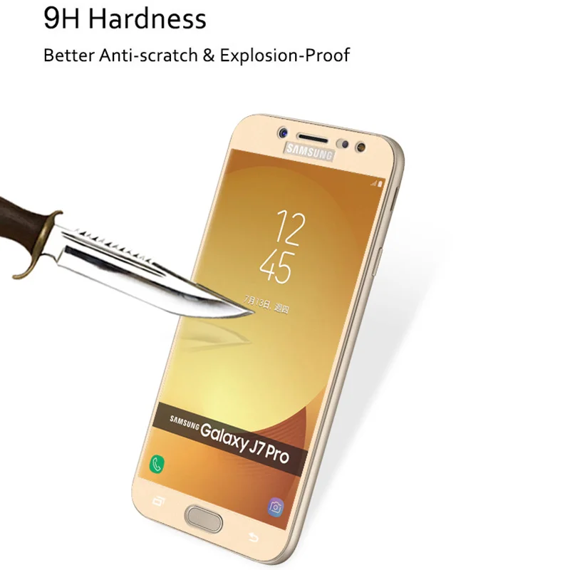 9 H закаленное стекло для Samsung Galaxy J7 2017 Защитное экрана J730 J730F/DS Pro Защитная пленка