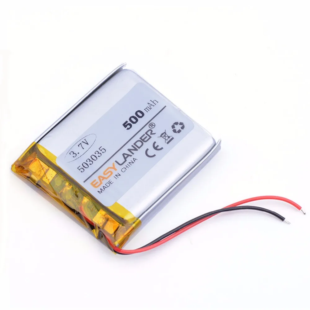 Литий ионный аккумулятор 503035 3 7 В 500 мАч для Bluetooth гарнитуры GPS PSP PDA MP3 MP4 MP5 DVR
