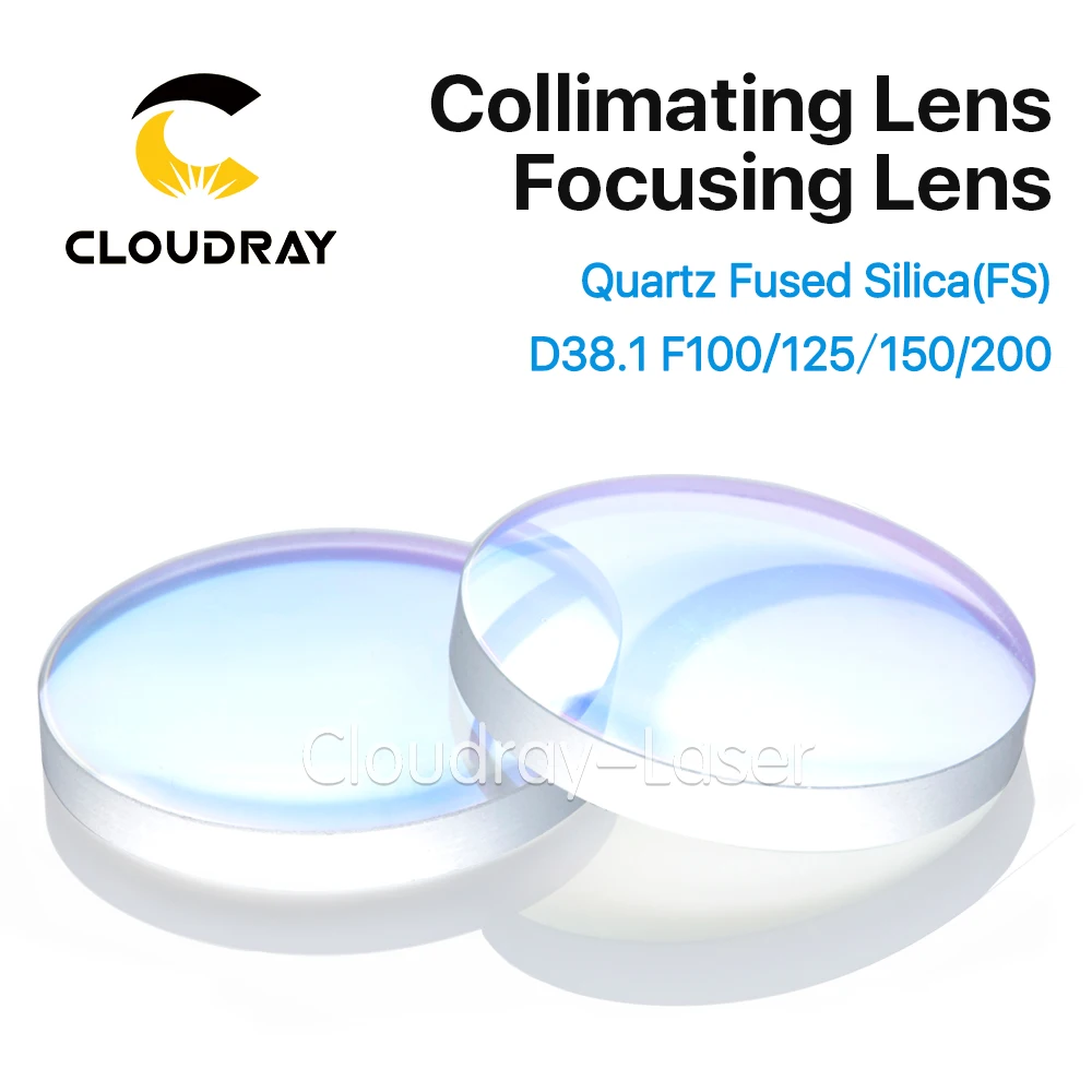 Cloudray сферические коллиматорные Фокусирующая линза D38.1 F100 125 150 200 Кварцевые