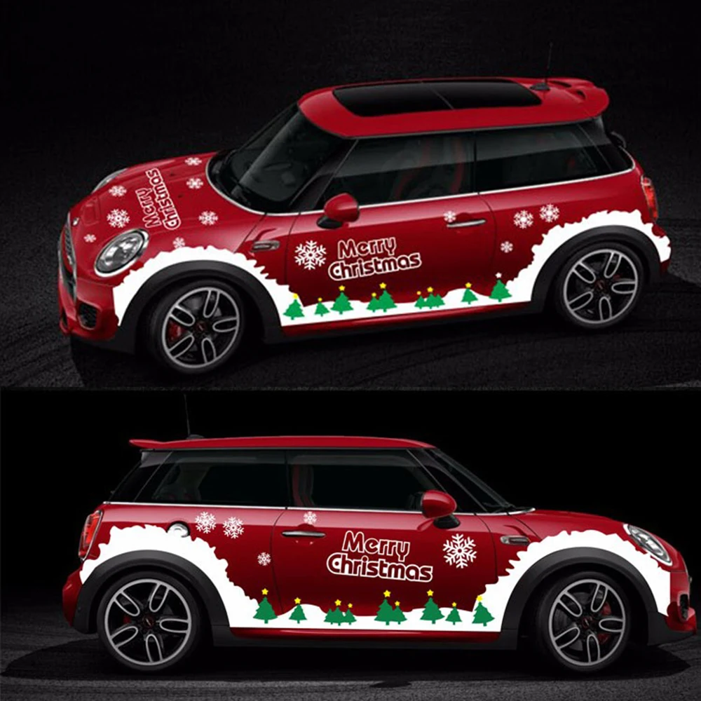 Наклейки на весь корпус автомобиля с надписью &quotMerry Christmas&quot декоративные