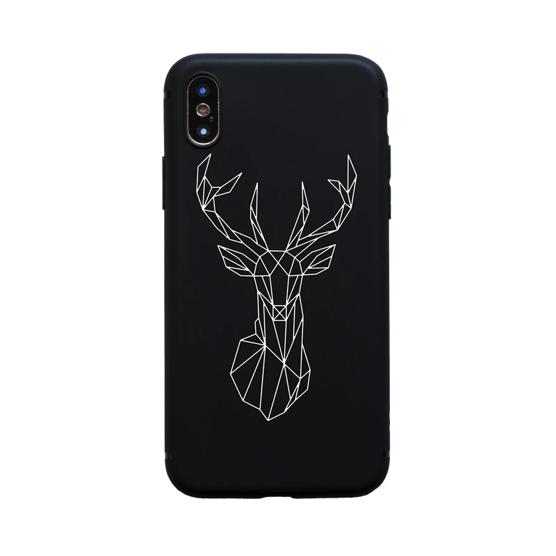 Простой литературы и искусства линия Животные чехол для телефона iPhone X XS Max XR 6 S 7 8