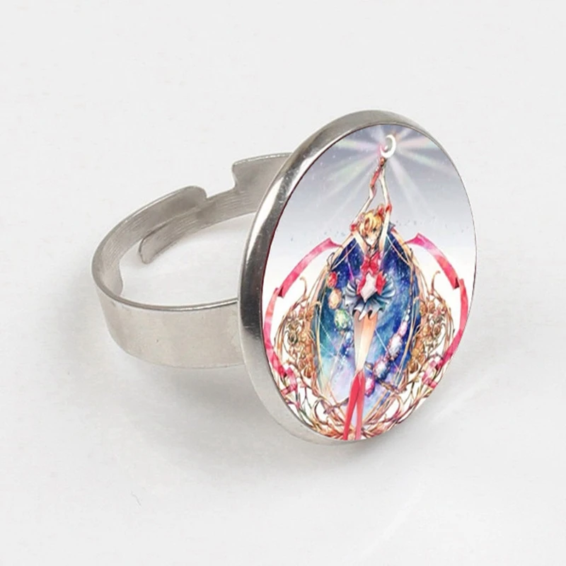 Кольцо GDRGYB в стиле Sailor Moon винтажное Круглое Стеклянное B & M 2019|Кольца| |