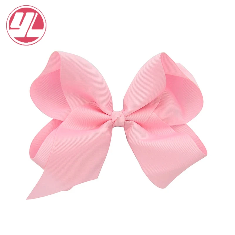 15 шт./лот однотонный 6 дюймов детский красочный бант с зажимом Заколки для волос