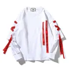 Мужская толстовка в стиле хип-хоп, удобная кофта с длинным рукавом и круглым вырезом, толстовки с ленточками, Прямая поставка, ABZ304, 2020