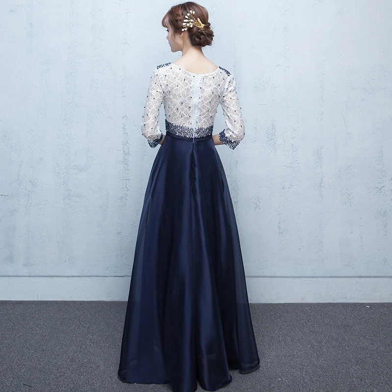 DongCMY Новые Длинные вечерние платья украшенные бисером Robe De Soiree Vestidos Выходные