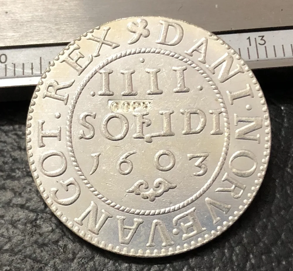 1603 Дания 4 Solidi/скольжения Кристиан IV копия монеты с серебряным