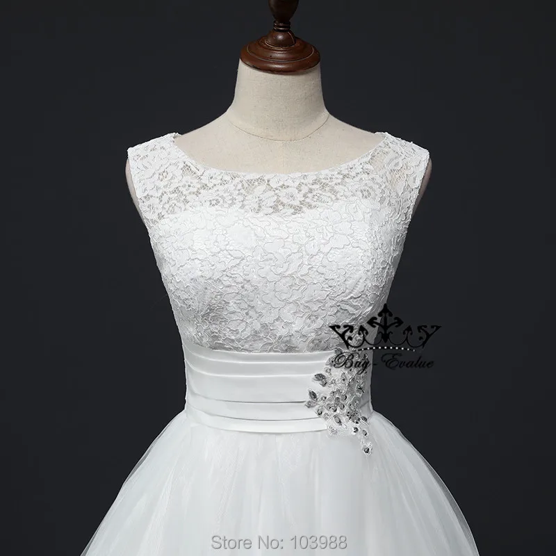 hot sale 2016 Stock Corset Wedding Dresses Ivory White Robe de Mariee Organza Beaded Plus Size Cheap Bridal Gown 023 | Свадьбы и