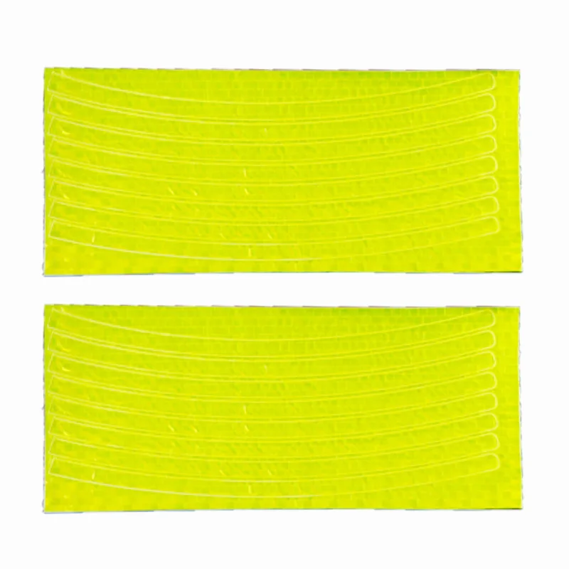 Yellow 2 Sheets Deemount 2 комплекта, светильник, светоотражающие наклейки для велосипедного обода, автоматический светильник, чувствительное отражение, безопасный, для езды на велосипеде, визуПредупреждение - Цвет: Yellow 2 Sheets