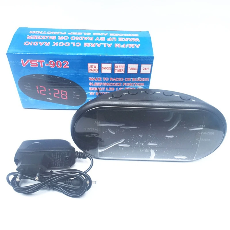 EDAL New Fashion Modern AM/FM LED Clock Radio Electronic Desktop Digital Table Clocks Snooze Function-25 | Электроника