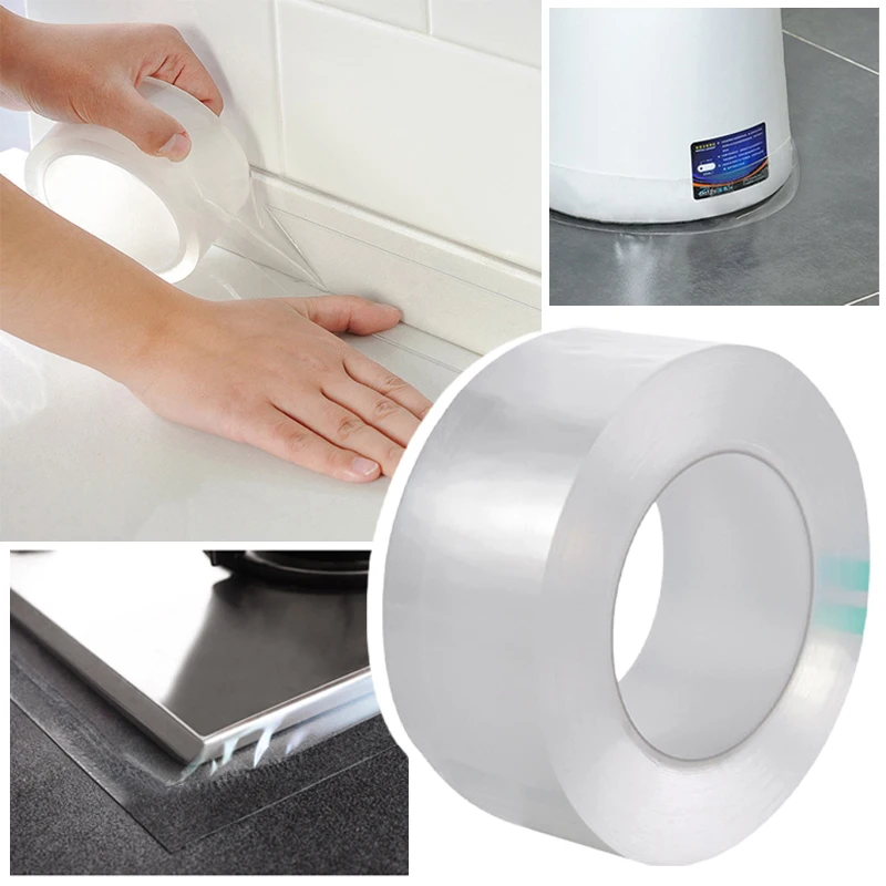 

Home Wall Sealing Tape Tub Caulk Strip Self Adhesive Kitchen Bathroom Waterproof
