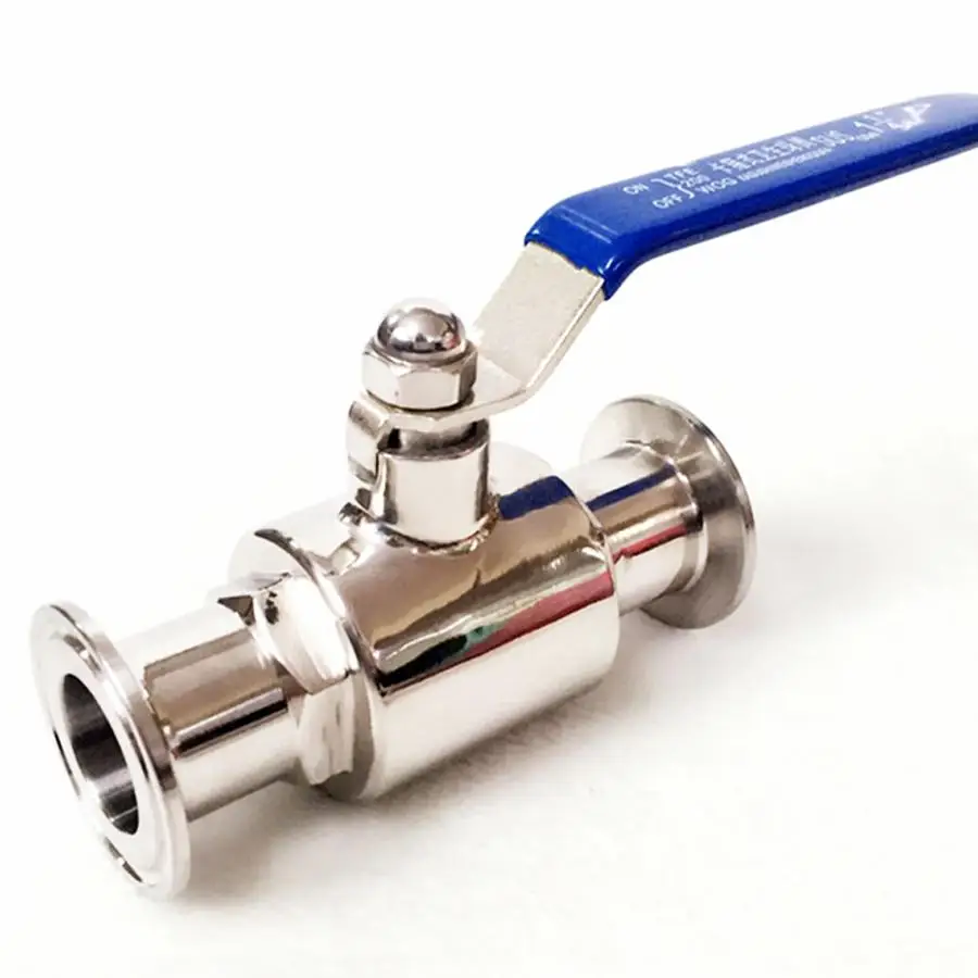 

Fit 45mm 1-3/4" Pipe OD x 2" Tri Clamp Sanitary Ball Shut Off Valve SUS 304 Stainless Beer Brewing Home