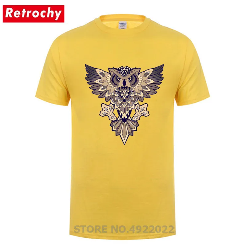 Креативный дизайн Artsy Сова сепия версия футболка модная милая сова Homme Owly Поттер