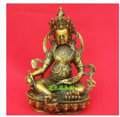 Медная тибетская телефонная буддистская статуя дзамбала форчуна Будда Статуя