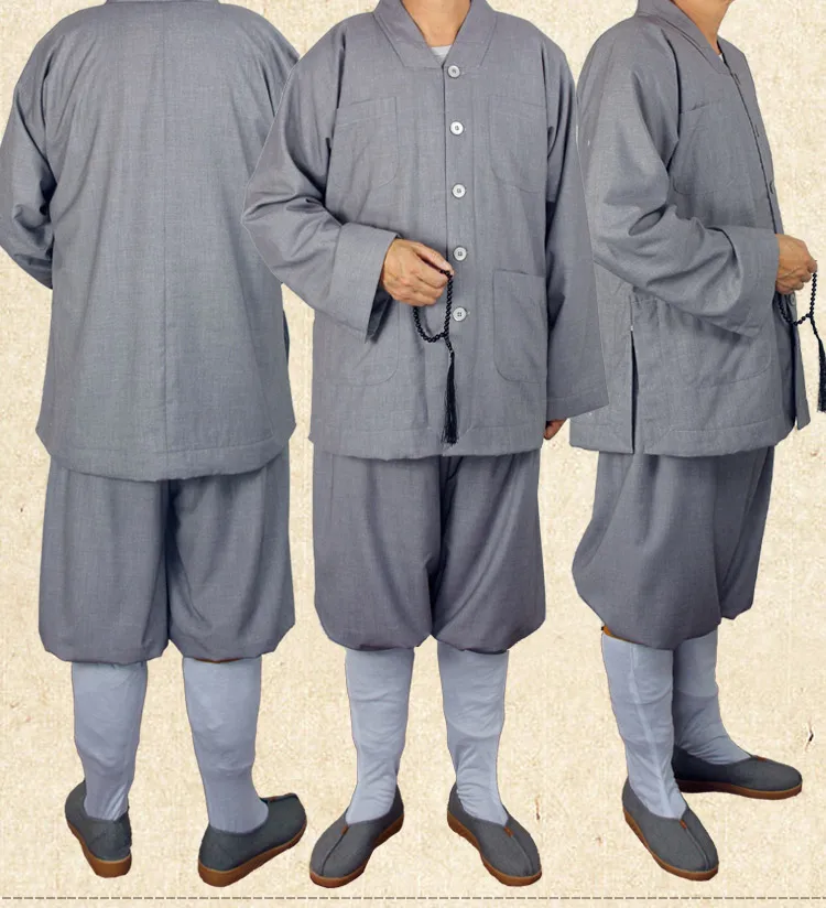 Дзен буддистское одеяние лежа монах медитация зимнее платье шаолин храм зимние