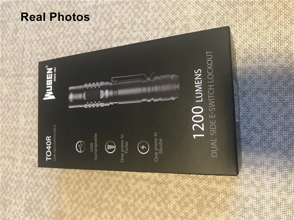 Wuben TO40R 18650 XPL Cree светодиодный мощный фонарик Micro USB Перезаряжаемый CR123 портативный прожектор с бесплатной батареей