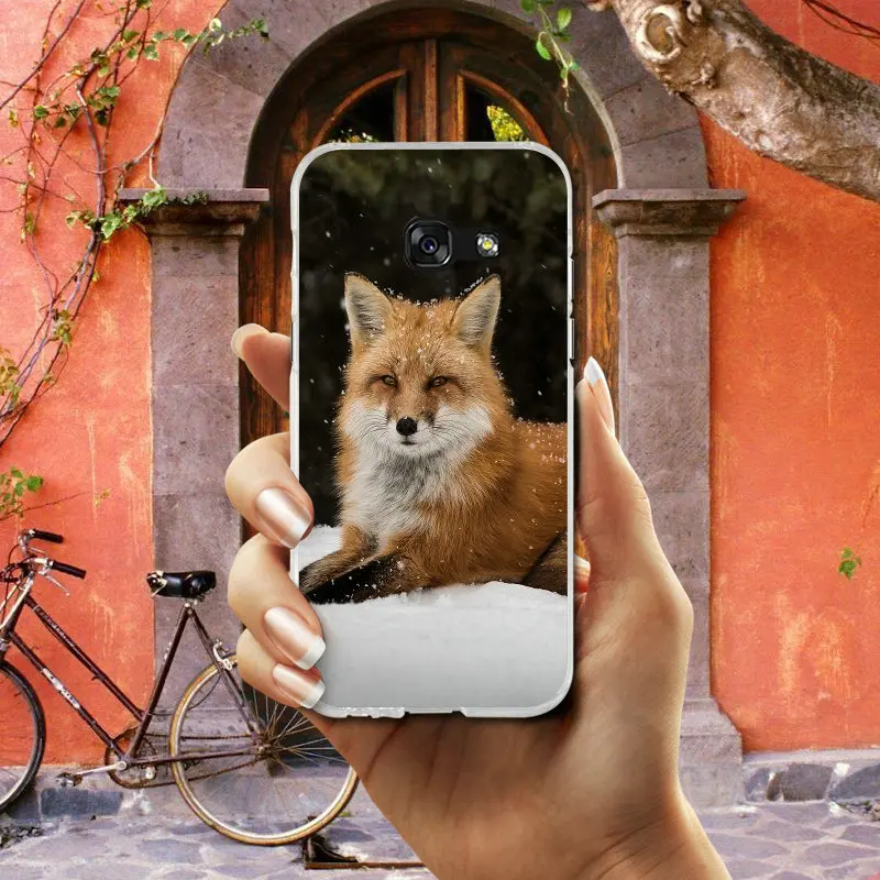 Soft Phone Case for Samsung Galaxy S2 S3 S4 S5 Mini S6 S7 S8 S9 S10 Lite Edge Plus Note 4 5 8 9 Shell Cute Animal Fox Walk Run | Мобильные