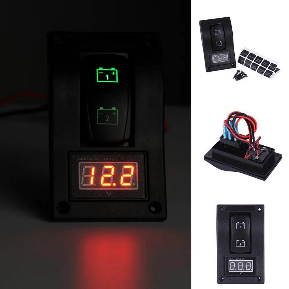 Вольтметр для морской лодки 12 В с двойным аккумулятором|boat hurricane|switch on your electric