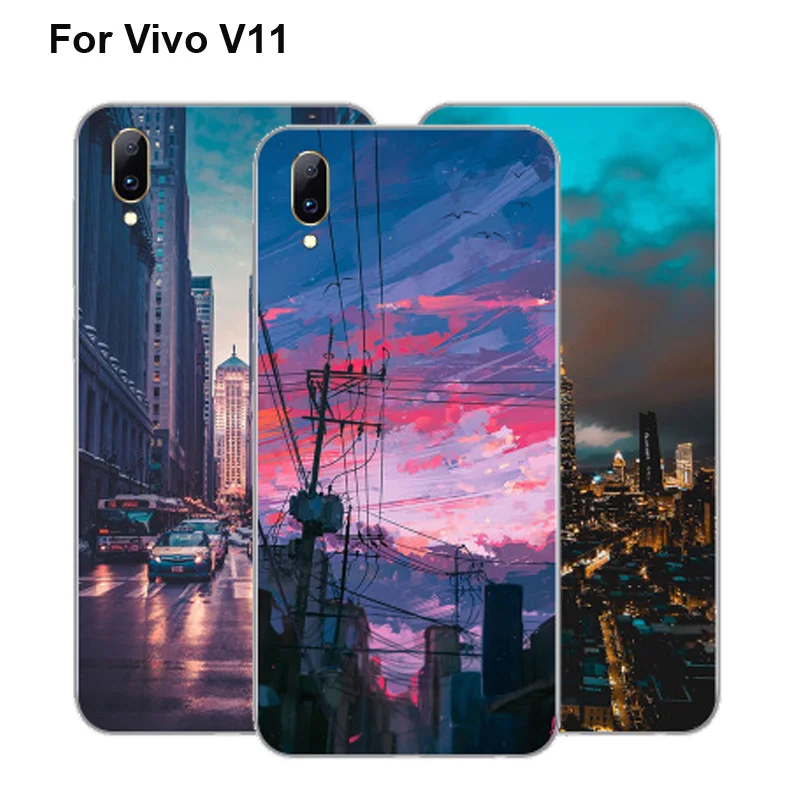 Чехол для Vivo V11 чехол телефона Мягкий противоударный накладка из ТПУ с функцией
