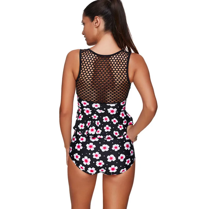Купальник Двойка танкини сетки пикантные для женщин Большие размеры купальники