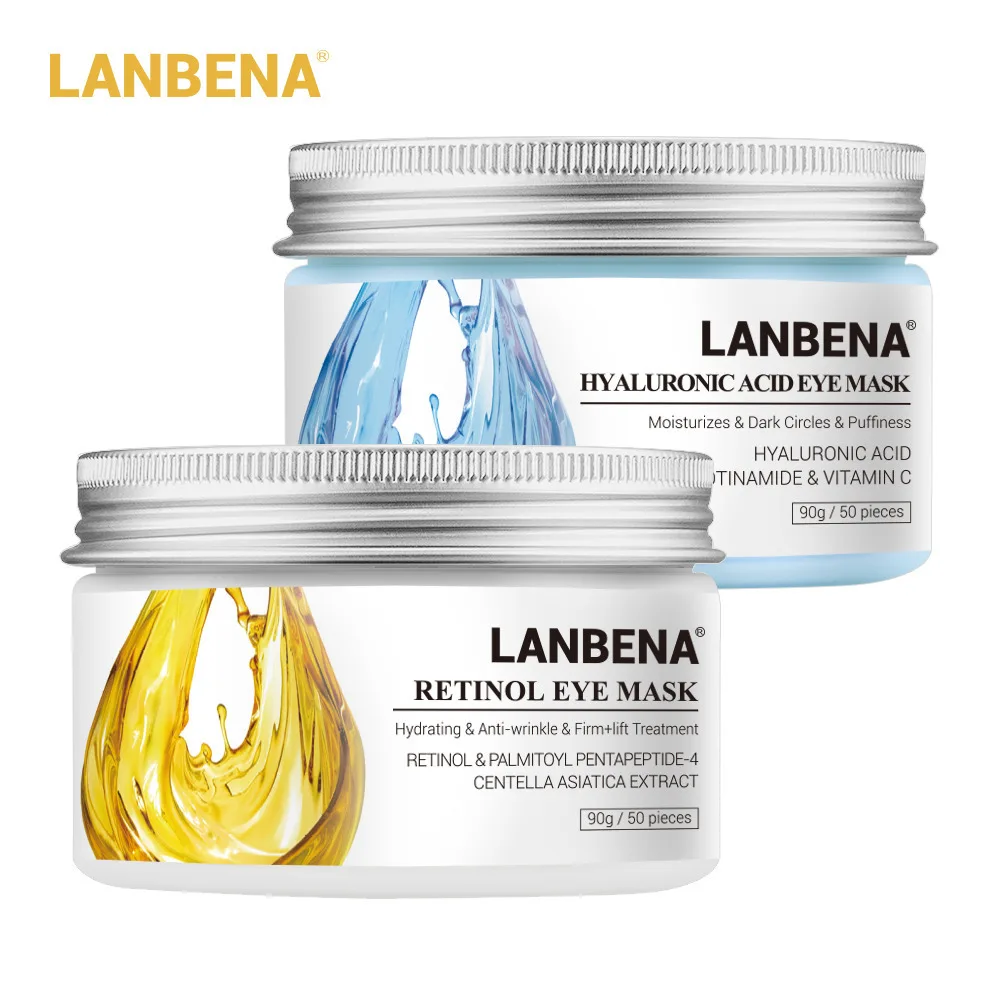 

LANBENA Retinol Eye Patches Hyaluronic Acid Moisturizing Eye Masks Serum 50pieces Anti-Aging Anti-Puffiness Dark Circle