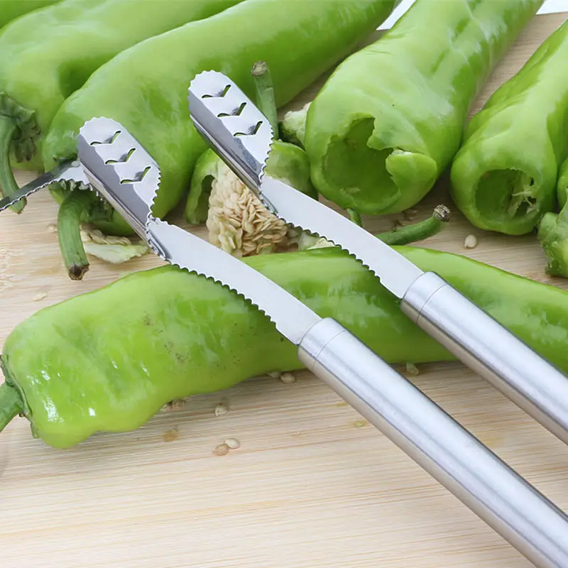 MOM'S ручной из нержавеющей стали для чили перец Corer Jalapeno кухонные инструменты
