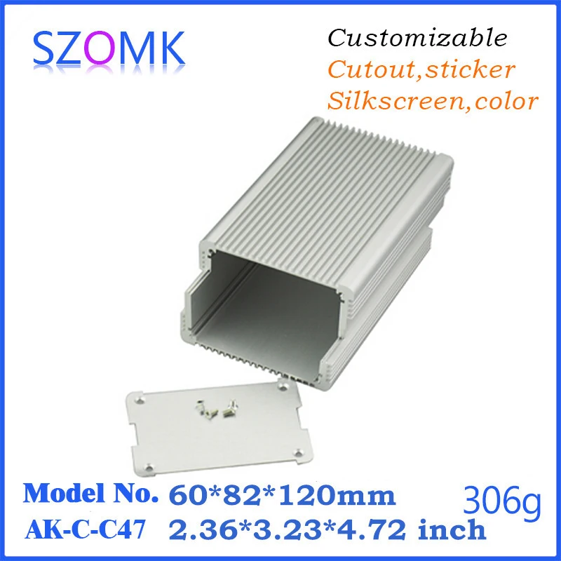 1 шт. алюминиевый корпус szomk для усилителя 60*82*120 мм|enclosure electric|enclosure kitenclosure mesh |