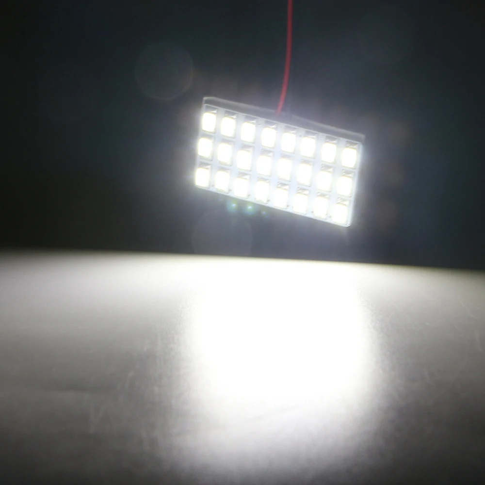 YM E-Bright 10-100 шт./лот 45 мм * 25 T10 5730 24 SMD светодиодные панели для чтения внутри с + Festoon Dome