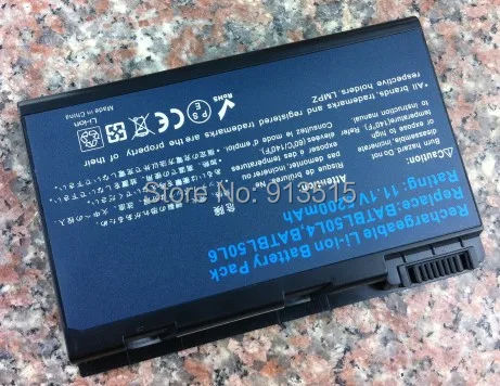 Аккумулятор 5200 мАч для Acer Aspire 3100 3690 5100 5110 5515 5610 5630 5650 5680 9110 9120 9800 BATBL50L4 BATBL50L6
