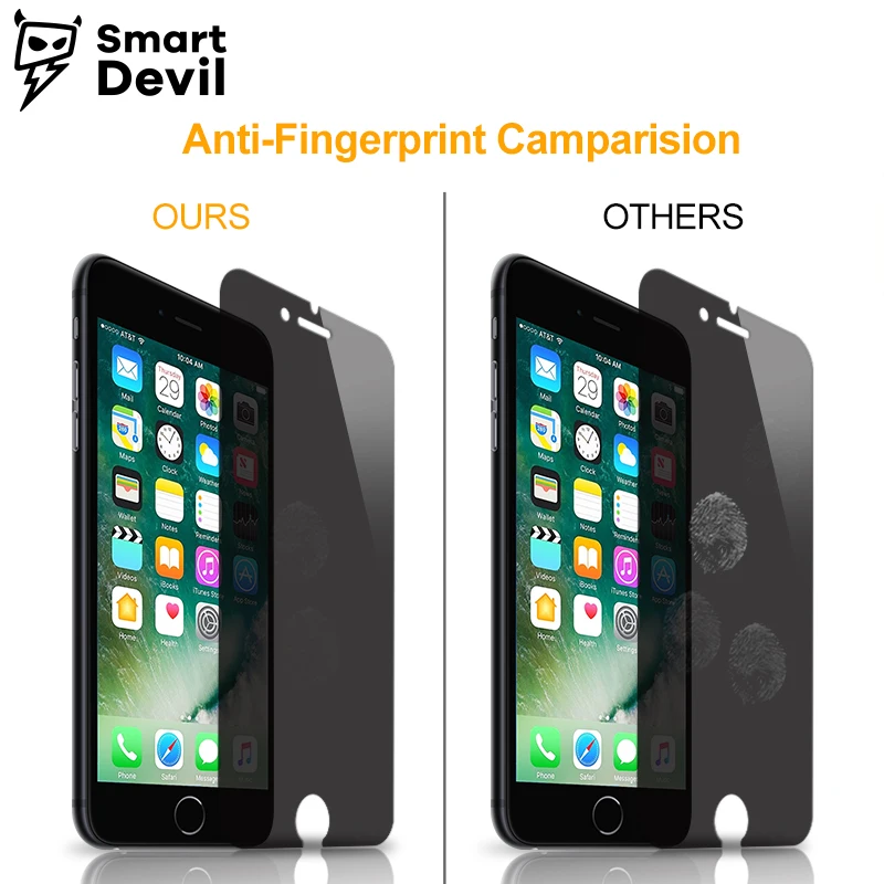 Закаленное стекло SmartDevil Anti peek Privacy для iphone 7 8 Plus защитная пленка экрана полное
