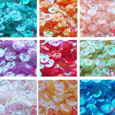 2500 шт. 6 мм прозрачная блестящая круглая фотобумага аксессуары|sequin cup|transparent sequinscup