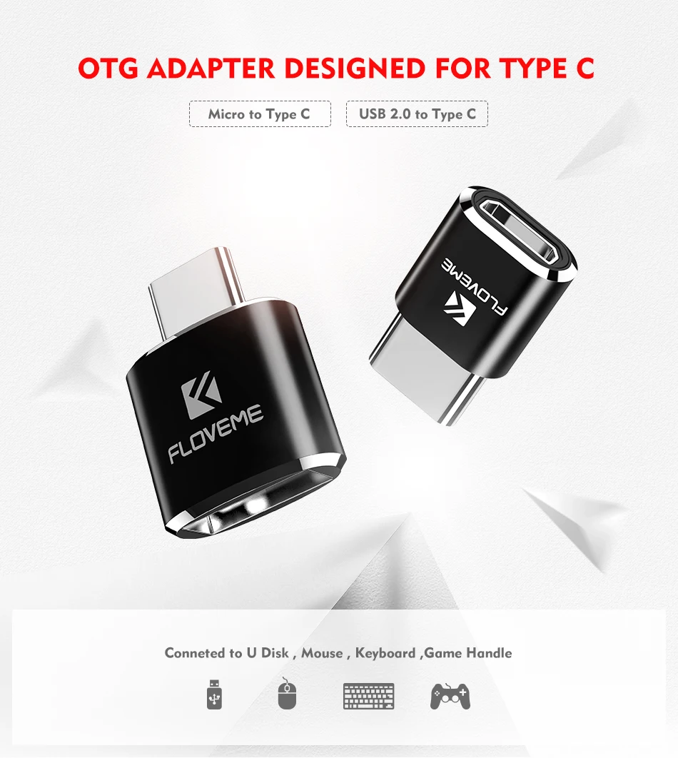 FLOVEME Micro USB OTG type C адаптер USB мама к type-C папа адаптер конвертер для samsung S8 MacBook OnePlus OTG USB зарядное устройство