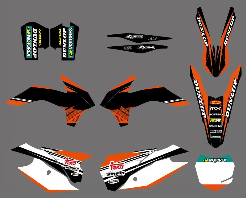 Графика с соответствующими наклейки-фон для KTM 125 150 200 250 300 350 450 500 SX XC SXF SX-F XCF XC-F XCW