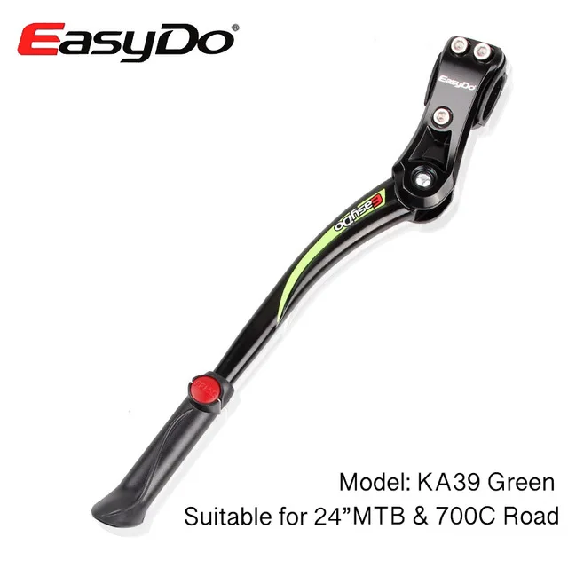 Green-KA39 EasyDo 2"-29" регулируемая велосипедная подножка MTB дорожный велосипед парковочные стойки горный велосипед Подножка для велосипеда боковая подставка для ног поддержка - Цвет: Green-KA39