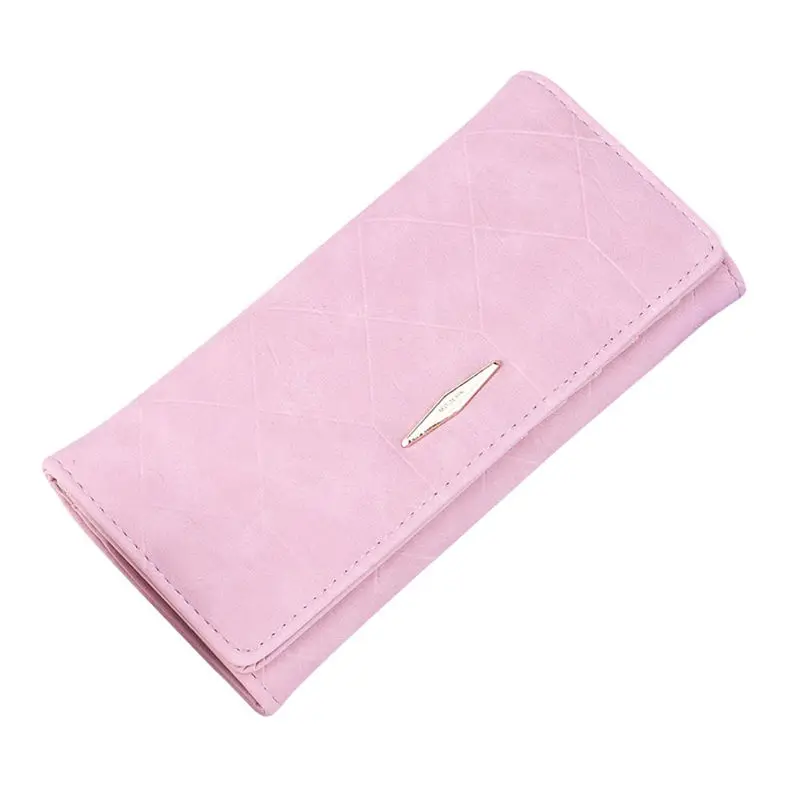 Pink Новые модные женские туфли кошелек элегантный и светильник модные роскошные женские длинные клатчи с портмоне держать длинный кожаный бумажник@ C - Цвет: Pink
