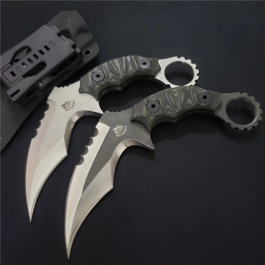 Gryan магазин Коготь Karambit CS GO ножи D2 лезвие G10 Ручка Открытый Тактический Кемпинг выживания фиксированное лезвие нож утилита EDC инструменты
