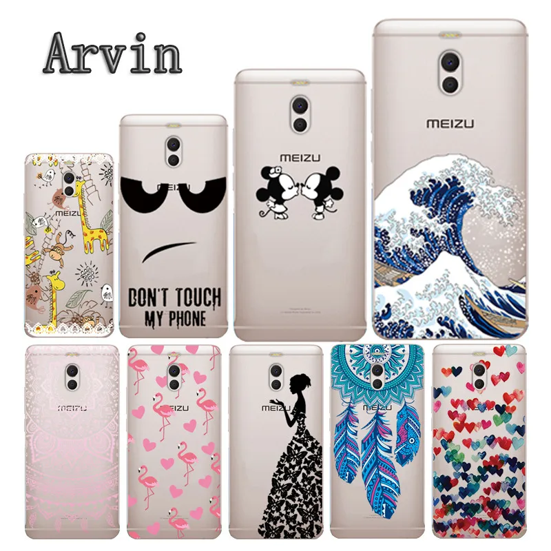 Мягкий ТПУ чехол Arvin для Meizu 16 M3S M5S M6 Pro 7 Plus Прозрачная силиконовая задняя крышка M3