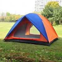 double layer glass fiber poles waterproof two people tent orange blue 2m1 5m outdoor tourism hiking camping tent