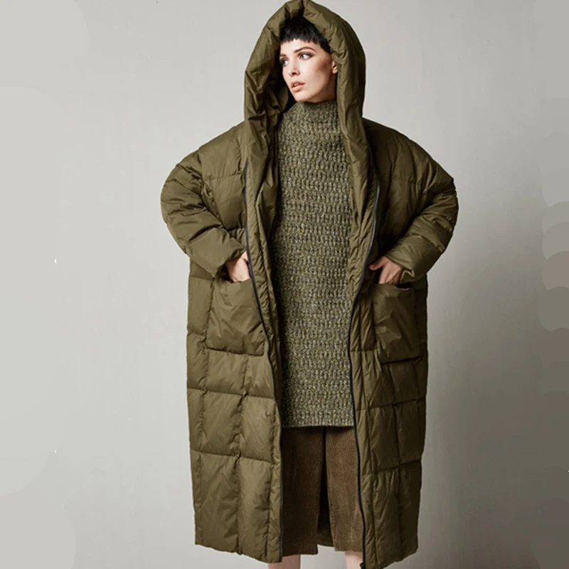 (TopFurMall) европейские зимние женские парки пуховые пальто с капюшоном Женская