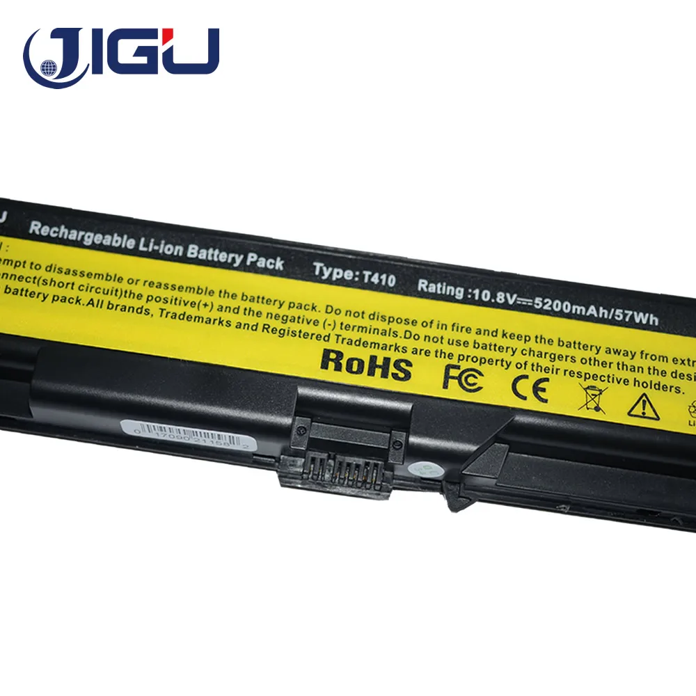 jigu laptop battery for lenovo for thinkpad l410 l412 l420 l421 l510 l512 l520 sl410 sl410k sl510 t410 t410i t420 t510 t520 free global shipping