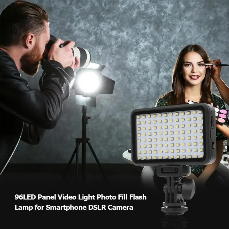 ALLOYSEED освещение для фотосъемки 96 LED панель видео свет фото заполняющая вспышка