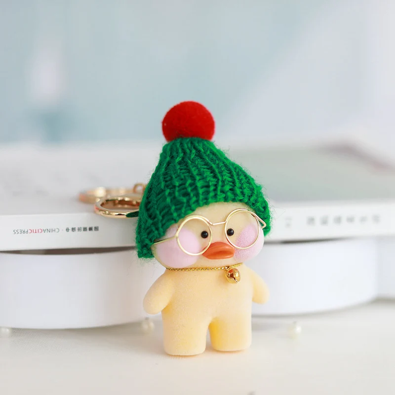 8 см Lalafanfan милый брелок Подвеска Игрушка Kawaii кафе мини желтая утка фигурка брелок сумки украшения игрушки для детей