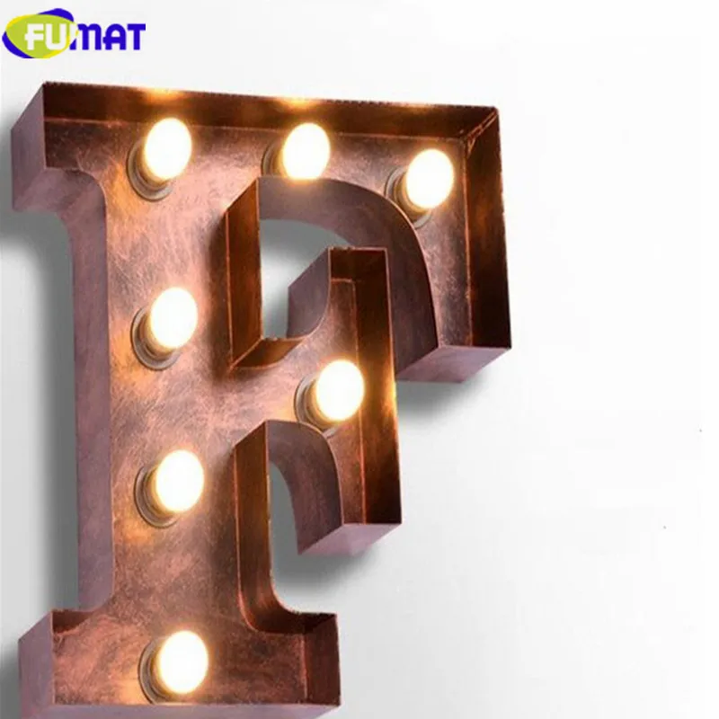 Фумат буквы F Настенные светильники винтажный арт деко лампа проект фирменный