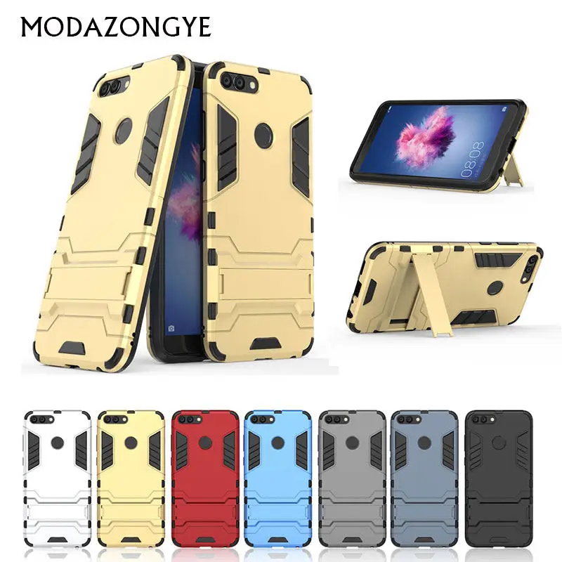 Для Huawei P Smart Case 5 65 роскошный армированный Гибридный Силиконовый + жесткий чехол