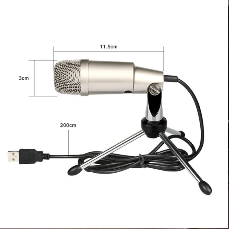 Конденсаторный микрофон USB кабель всенаправленный караоке игры ручной