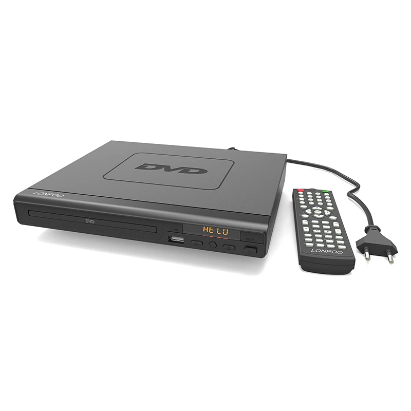 LONPOO дешевый мини пластиковый DVD плеер без региона USB RCA dvd-плеер многоязычный DVD плеер DIVX MPEG4 DVD CD RW MP3