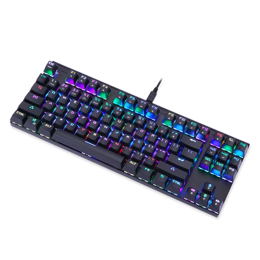 Оригинал Motospeed CK101 проводной Механическая игровая клавиатура RGB света