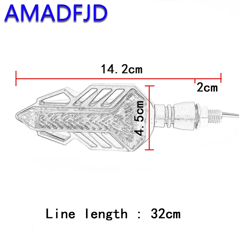 AMADFJD 2/4 шт. светодиодный указатель поворота для мотоцикла мигающий сигнал